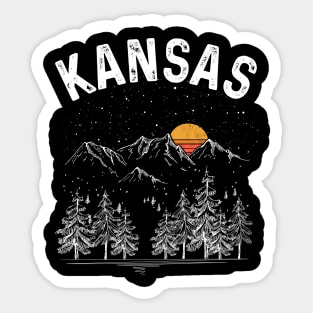 Vintage Retro Kansas State Sticker